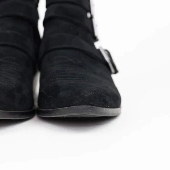 Universal Thread Target Black Kelsey Western Buckle Ankle Booties Women’s Size 6 - Picture 7 of 15